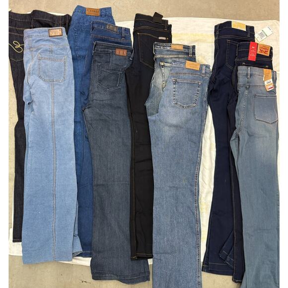 Lot Designer Jeans Women’s DVF Escada Ralph Lauren Levi’s Cambio Denim - Picture 1 of 16